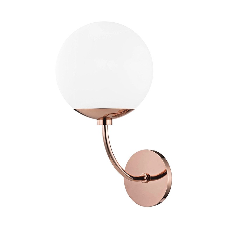 Mitzi H160101-POC Carrie One Light Wall Sconce, Polished Copper