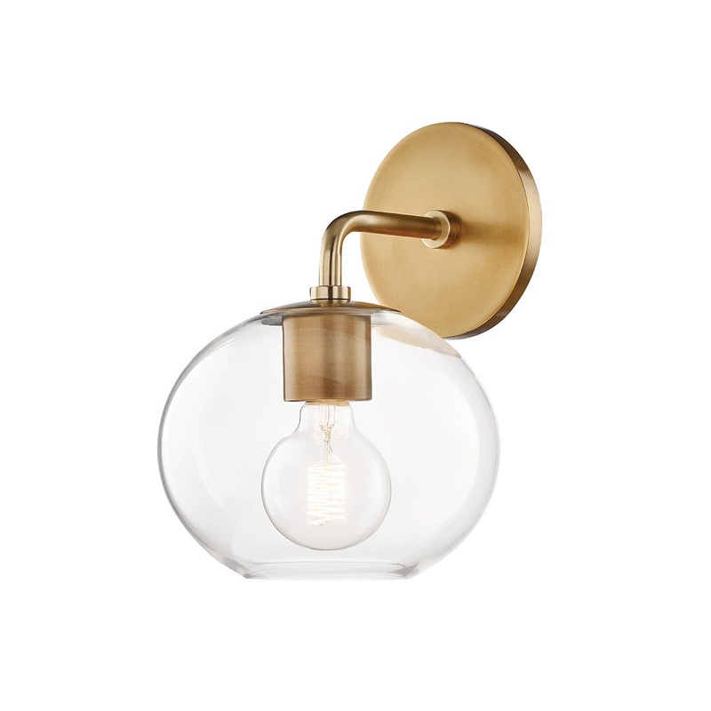 Mitzi H270101-AGB Margot One Light Wall Sconce, Aged Brass