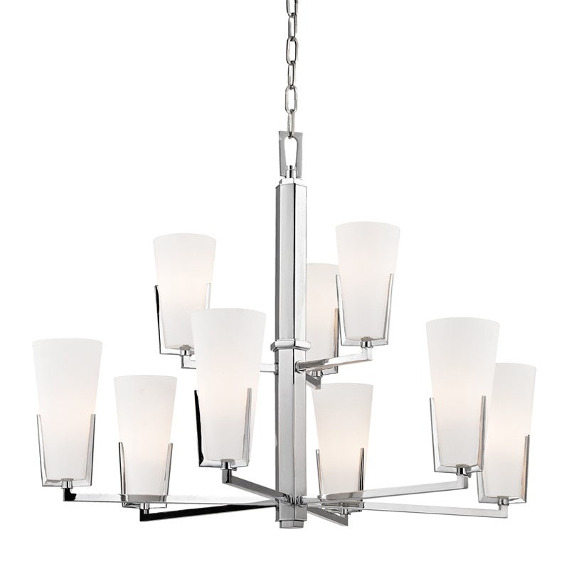 Hudson Valley 1809-PC Upton Nine Light Chandelier, Polished Chrome (Discontinued)