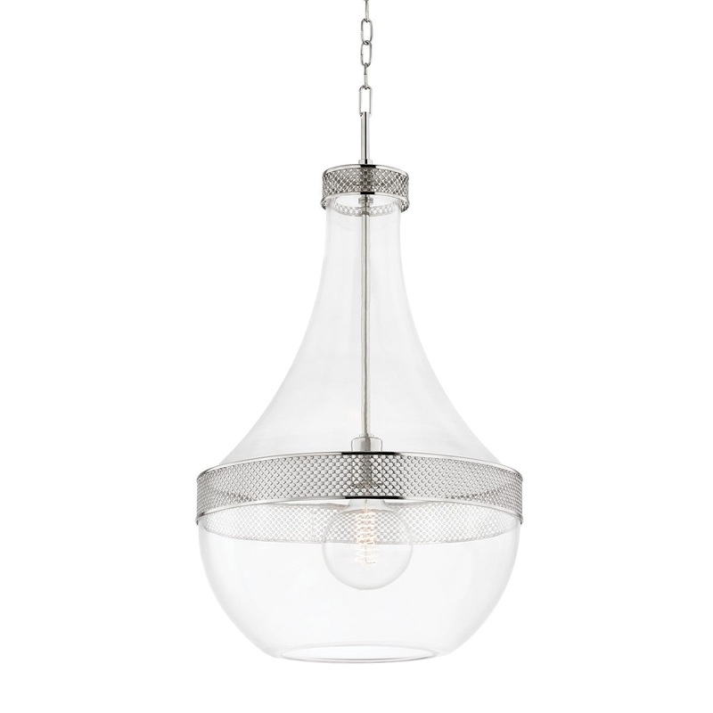 Hudson Valley 1817-PN Hagen One Light Pendant, Polished Nickel