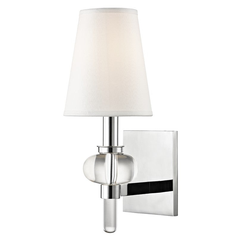 Hudson Valley 1900-PC Luna One Light Wall Sconce, Polished Chrome