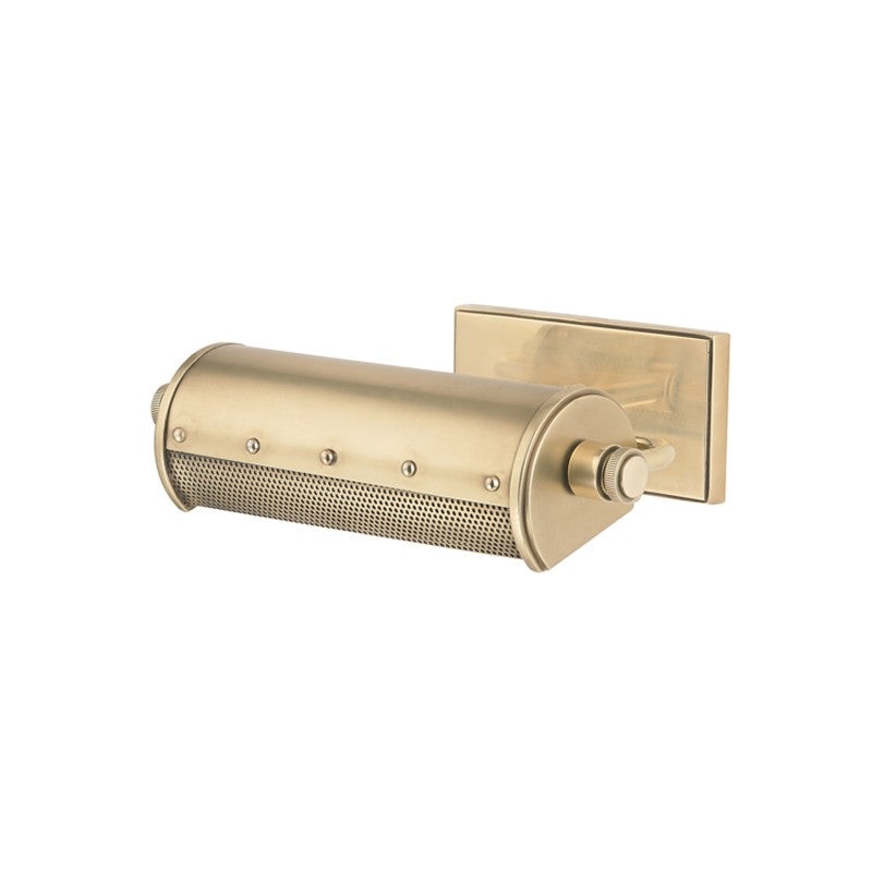 Hudson Valley 2100-AGB Gaines One Light Picture Light, Aged Brass