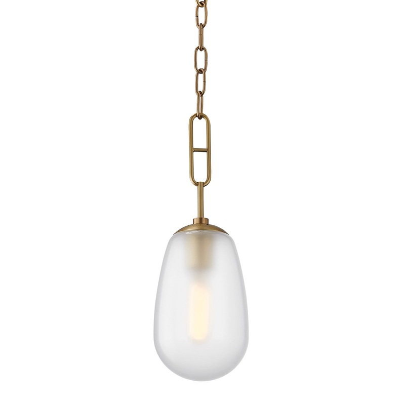 Hudson Valley 2106-AGB Bruckner One Light Pendant, Aged Brass