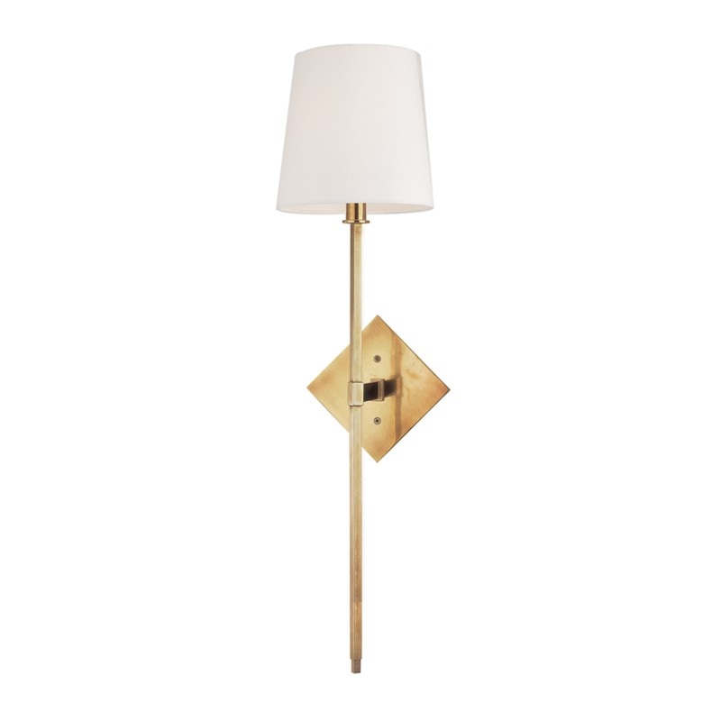Hudson Valley 211-AGB Cortland One Light Wall Sconce, Aged Brass