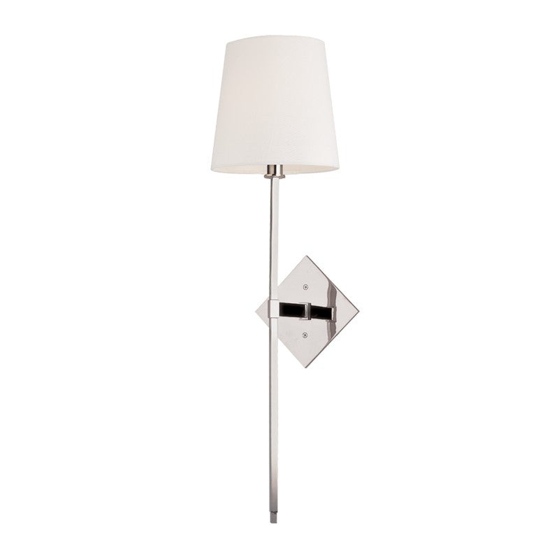 Hudson Valley 211-PN Cortland One Light Wall Sconce, Polished Nickel