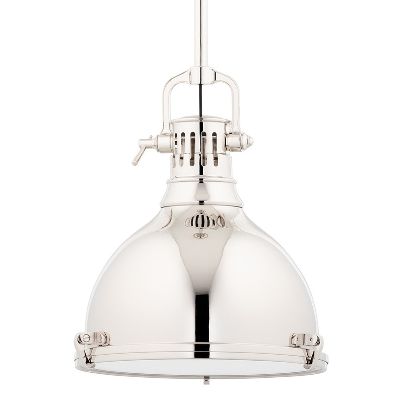 Hudson Valley 2212-PN Pelham One Light Pendant, Polished Nickel