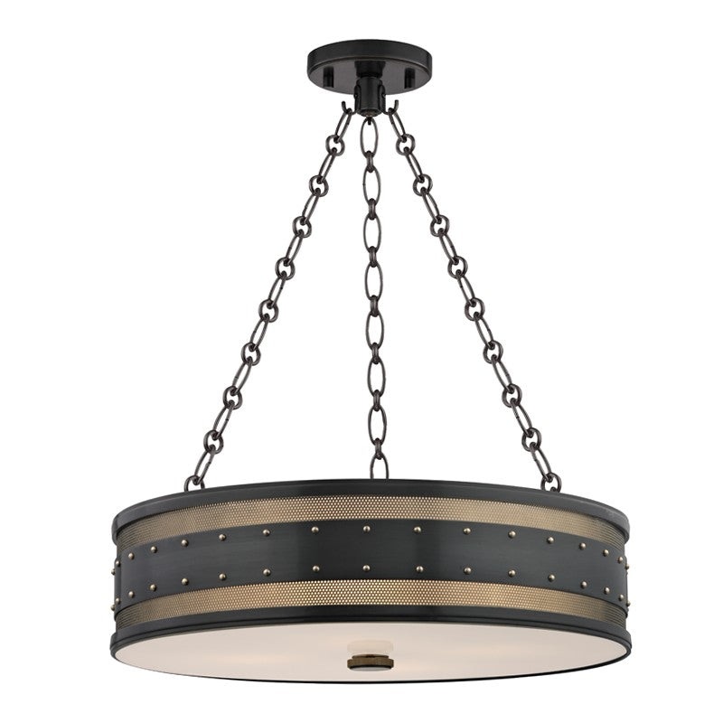 Hudson Valley 2222-AOB Gaines Four Light Pendant, Aged Old Bronze