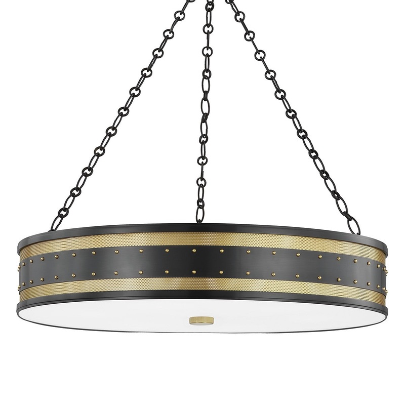 Hudson Valley 2230-AOB Gaines Six Light Pendant, Aged Old Bronze