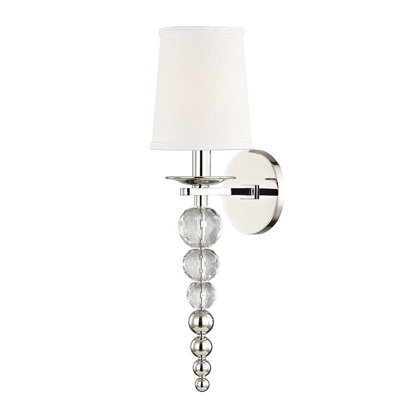 Hudson Valley 2300-PN Persis One Light Wall Sconce, Polished Nickel (Discontinued)