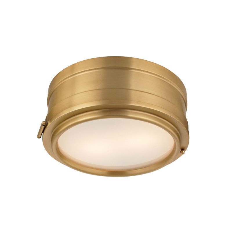 Hudson Valley 2311-AGB Rye Two Light Flush Mount, Aged Brass