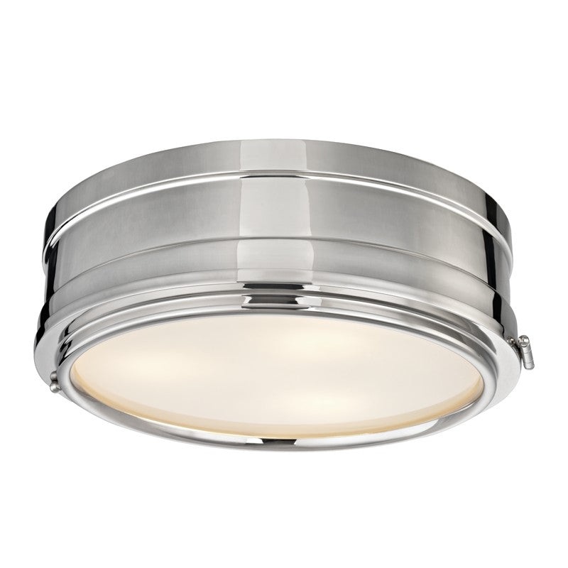 Hudson Valley 2314-PN Rye Three Light Flush Mount, Polished Nickel