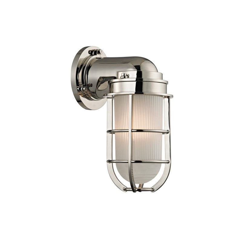 Hudson Valley 240-PN Carson One Light Wall Sconce, Polished Nickel
