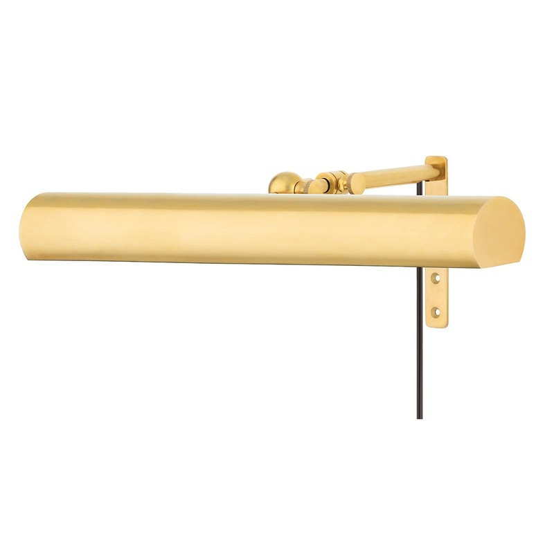 Hudson Valley 2416-AGB Vernon Two Light Picture Light With Plug, Aged Brass