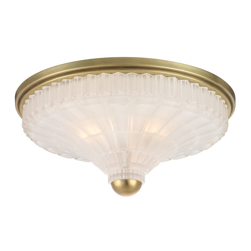 Hudson Valley 2516-AGB Paris Three Light Flush Mount, Aged Brass (Discontinued)