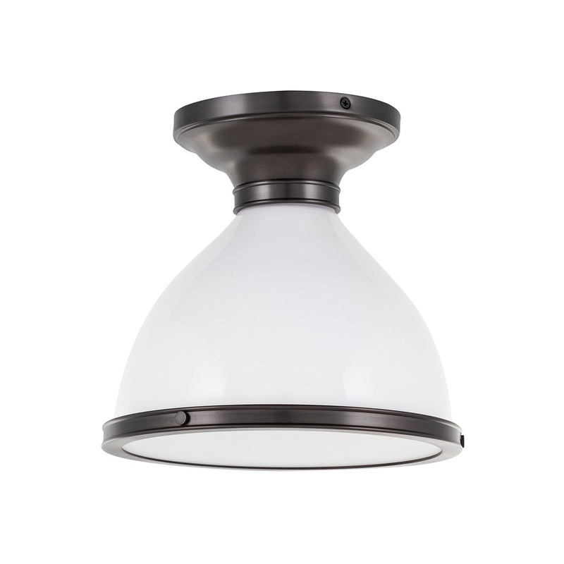 Hudson Valley 2612-HB Randolph One Light Semi Flush Mount, Historic Bronze (Discontinued)