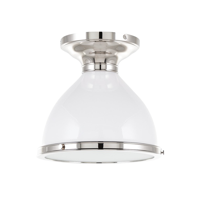 Hudson Valley 2612-PN Randolph One Light Semi Flush Mount, Polished Nickel