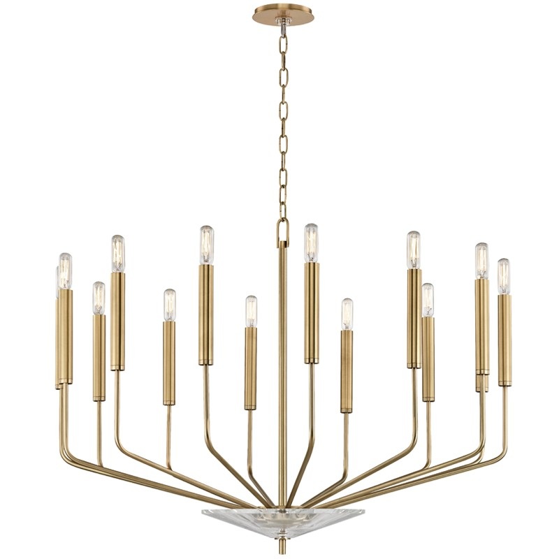 Hudson Valley 2614-AGB Gideon 14 Light Chandelier, Aged Brass