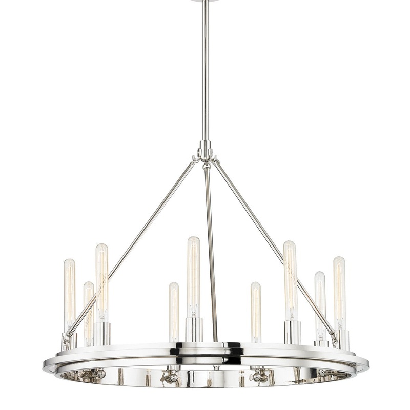 Hudson Valley 2732-PN Chambers Nine Light Pendant, Polished Nickel