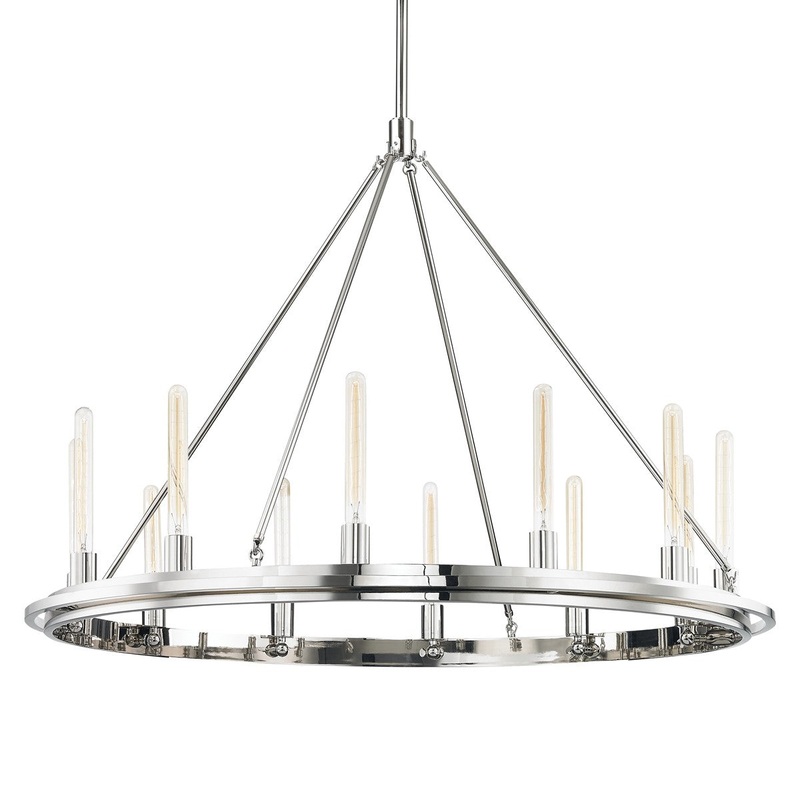 Hudson Valley 2745-PN Chambers 12 Light Pendant, Polished Nickel