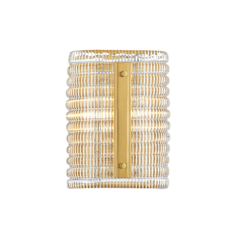 Hudson Valley 2852-AGB Athens Two Light Wall Sconce, Aged Brass