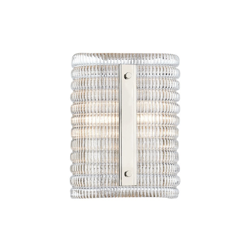 Hudson Valley 2852-PN Athens Two Light Wall Sconce, Polished Nickel