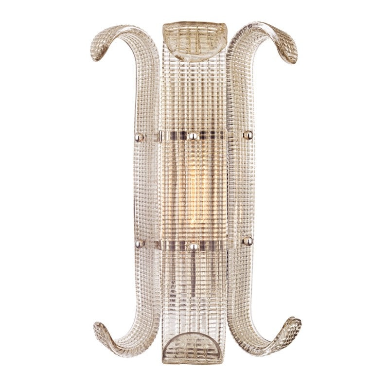 Hudson Valley 2900-PN Brasher One Light Wall Sconce, Polished Nickel