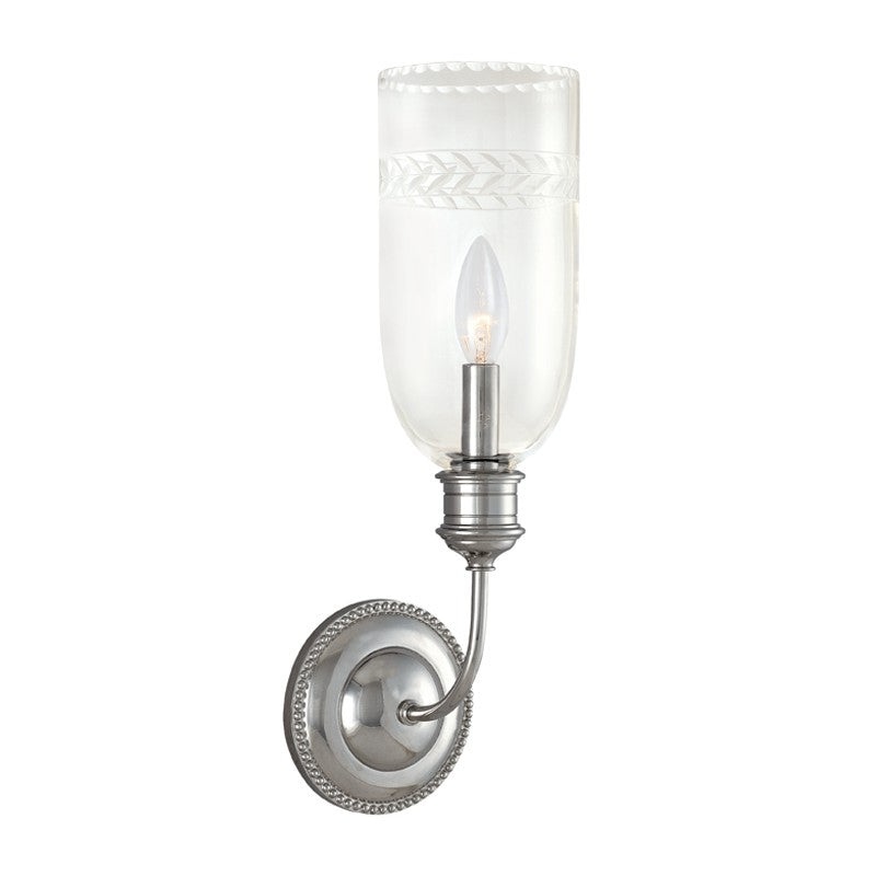 Hudson Valley 291-PN Lafayette One Light Wall Sconce, Polished Nickel (Discontinued)