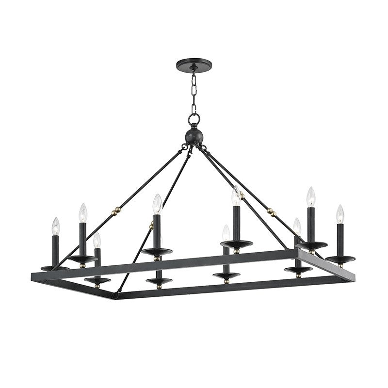 Hudson Valley 3244-AOB Allendale Ten Light Chandelier, Aged Old Bronze