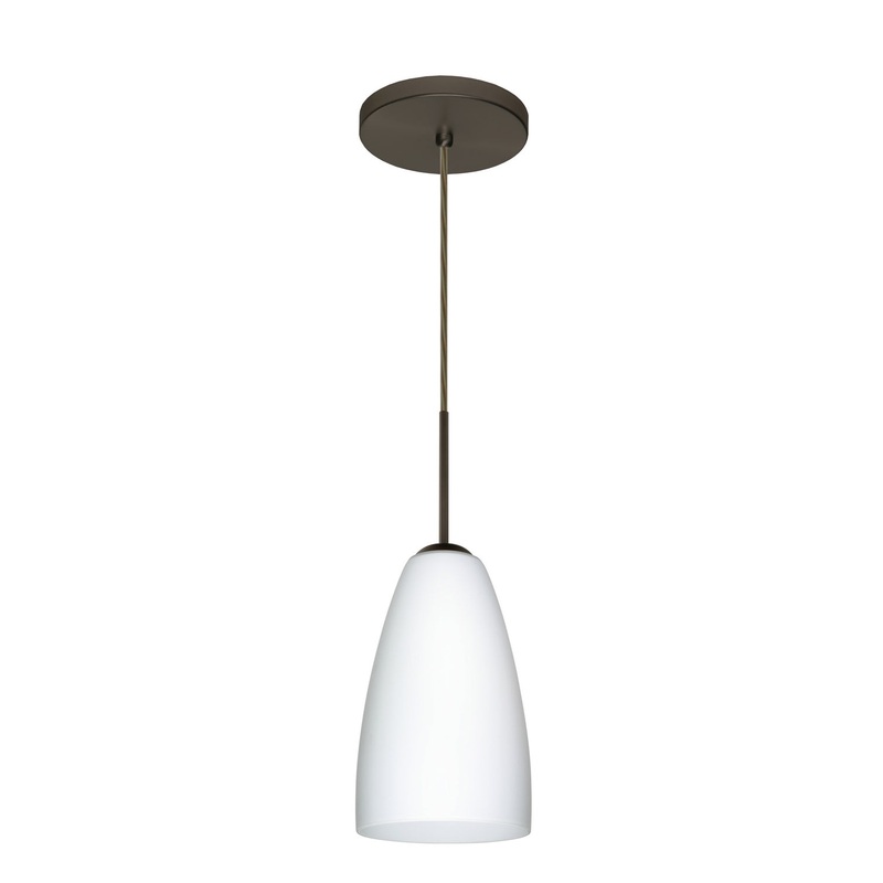 Besa 1JT-151107-LED-BR Riva One Light Pendant Bronze