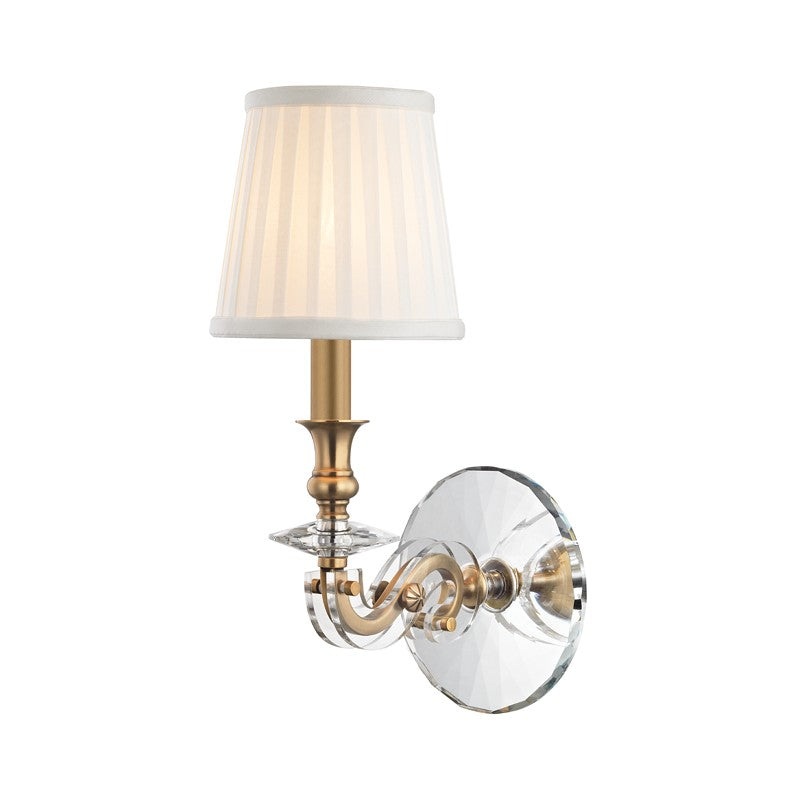Hudson Valley 1291-AGB Lapeer One Light Wall Sconce, Aged Brass