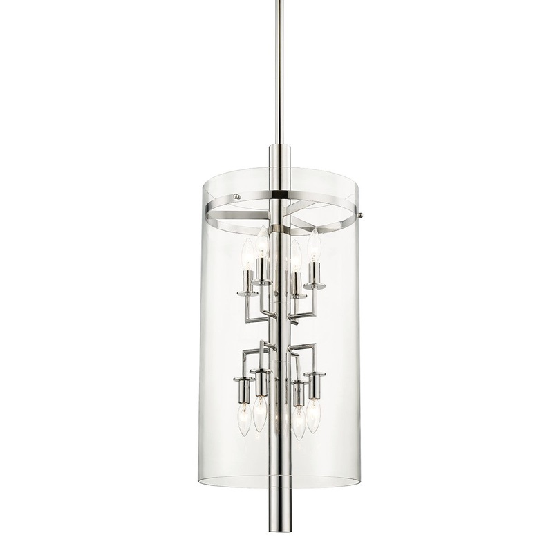 Hudson Valley 1308-PN Baxter Eight Light Pendant, Polished Nickel (Discontinued)
