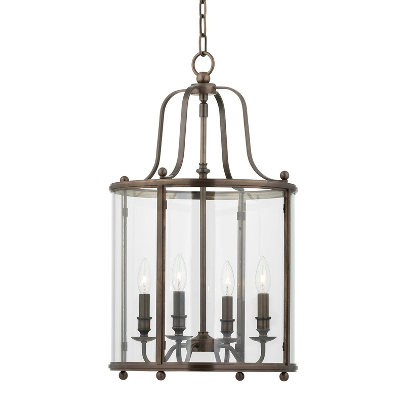 Hudson Valley 1315-DB Mansfield Four Light Pendant, Distressed Bronze (Discontinued)