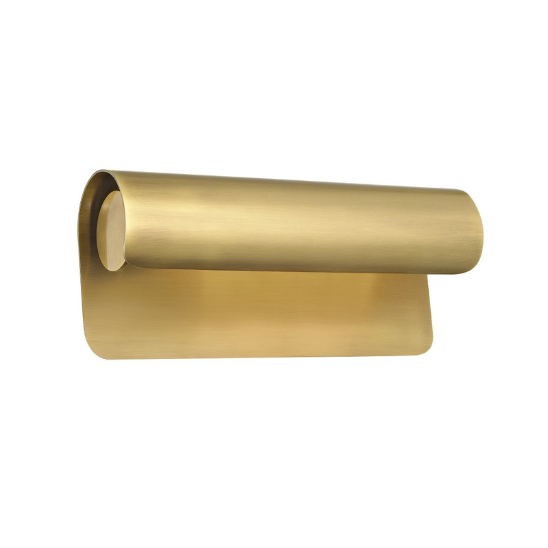 Hudson Valley 1513-AGB Accord One Light Wall Sconce, Aged Brass