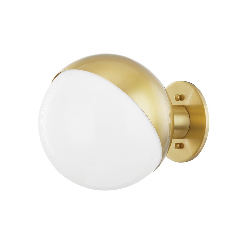 Hudson Valley 1660-AGB Bodie One Light Wall Sconce, Aged Brass (Discontinued)