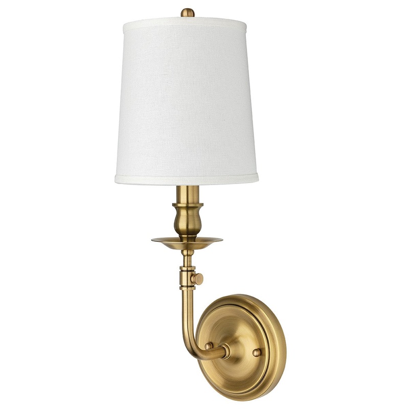 Hudson Valley 171-AGB Logan One Light Wall Sconce, Aged Brass