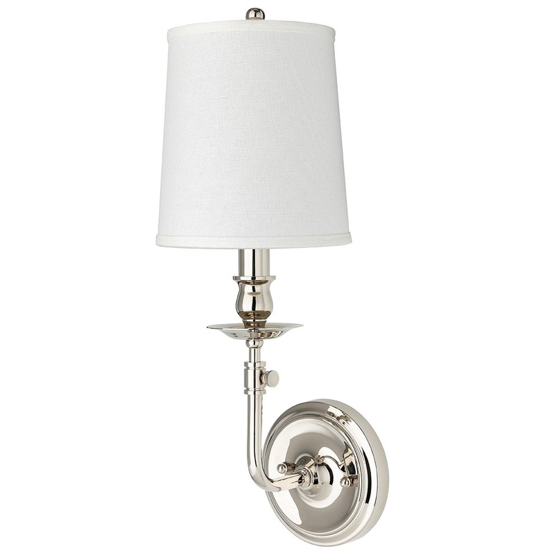 Hudson Valley 171-PN Logan One Light Wall Sconce, Polished Nickel