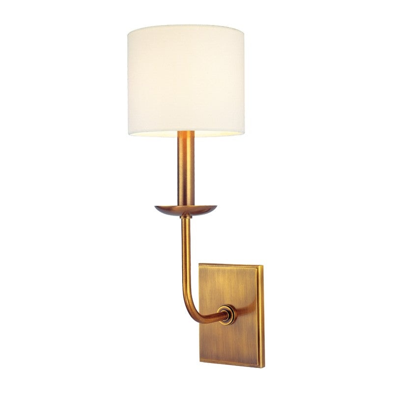 Hudson Valley 1711-AGB Kings Point One Light Wall Sconce, Aged Brass (Discontinued)