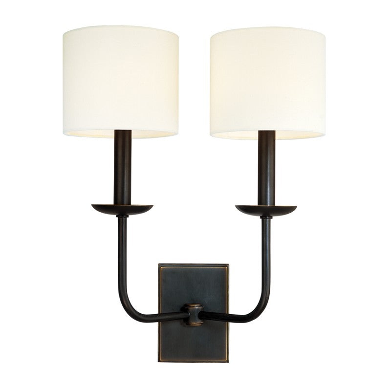 Hudson Valley 1712-OB Kings Point Two Light Wall Sconce, Old Bronze (Discontinued)