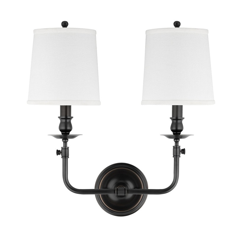 Hudson Valley 172-OB Logan Two Light Wall Sconce, Old Bronze