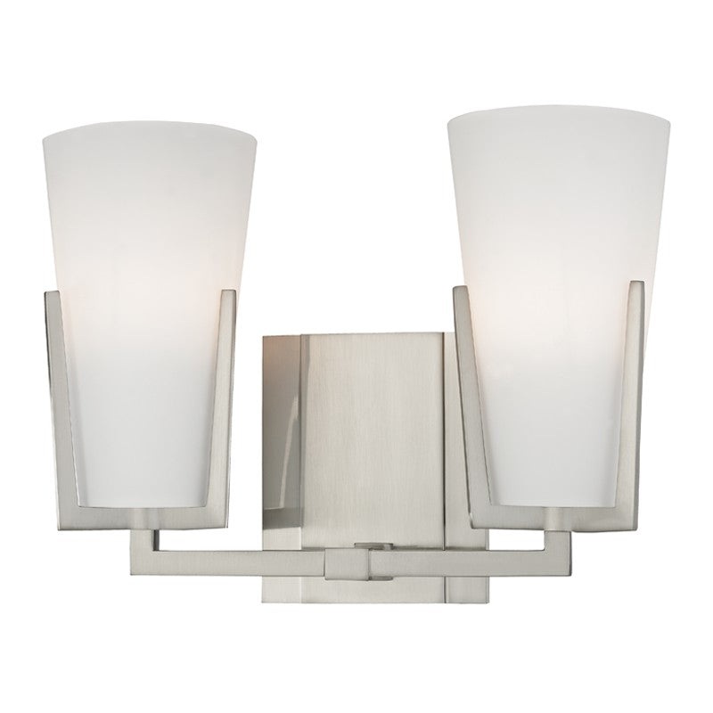 Hudson Valley 1802-SN Upton Two Light Bath Bracket, Satin Nickel (Discontinued)