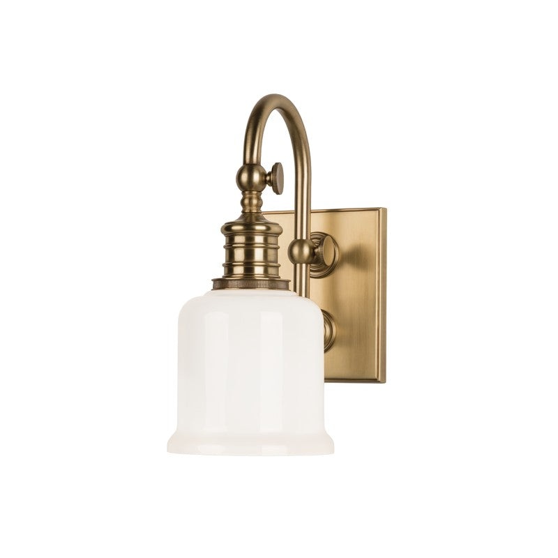 Hudson Valley 1971-AGB Keswick One Light Bath Bracket, Aged Brass