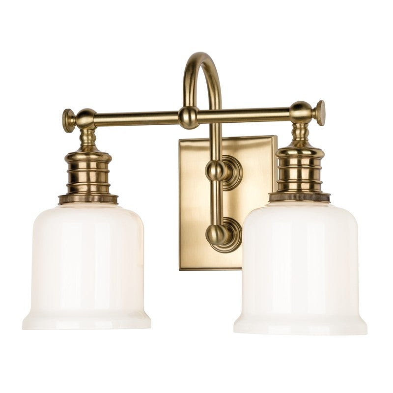 Hudson Valley 1972-AGB Keswick Two Light Bath Bracket, Aged Brass