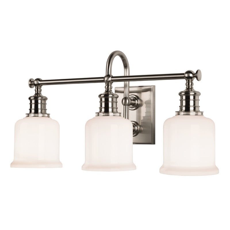 Hudson Valley 1973-SN Keswick Three Light Bath Bracket, Satin Nickel