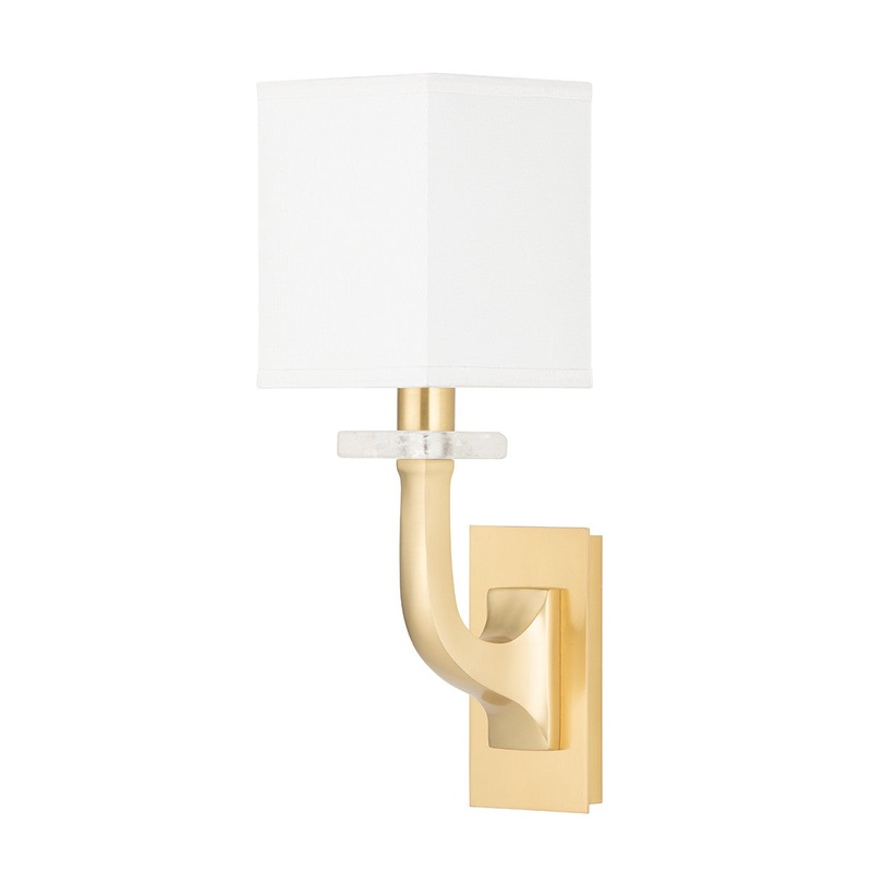 Hudson Valley 1981-AGB Rockwell One Light Wall Sconce, Aged Brass (Discontinued)