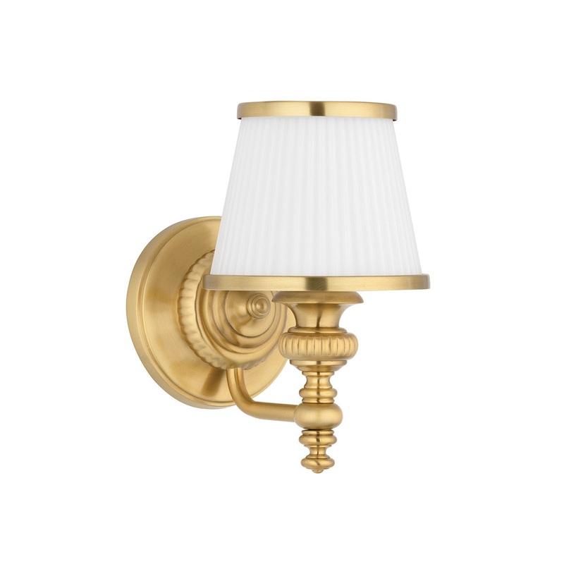 Hudson Valley 2001-FB Milton One Light Bath Bracket, Flemish Brass