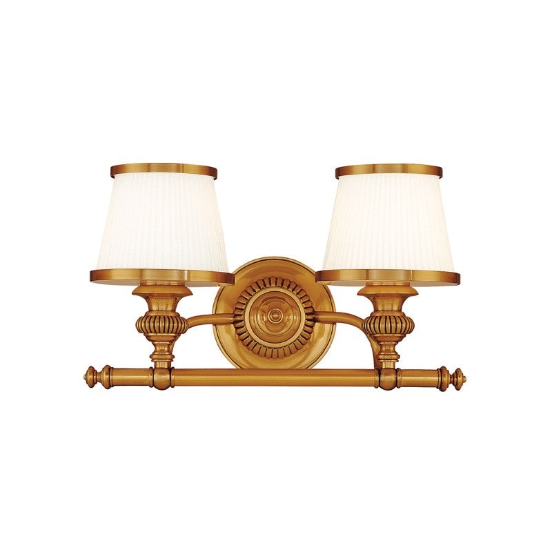 Hudson Valley 2002-FB Milton Two Light Bath Bracket, Flemish Brass