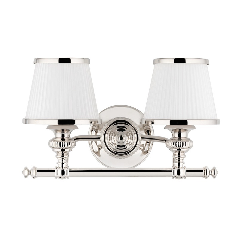 Hudson Valley 2002-PN Milton Two Light Bath Bracket, Polished Nickel