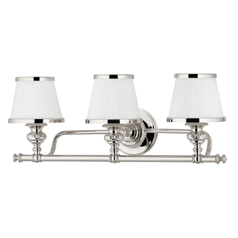 Hudson Valley 2003-PN Milton Three Light Bath Bracket, Polished Nickel