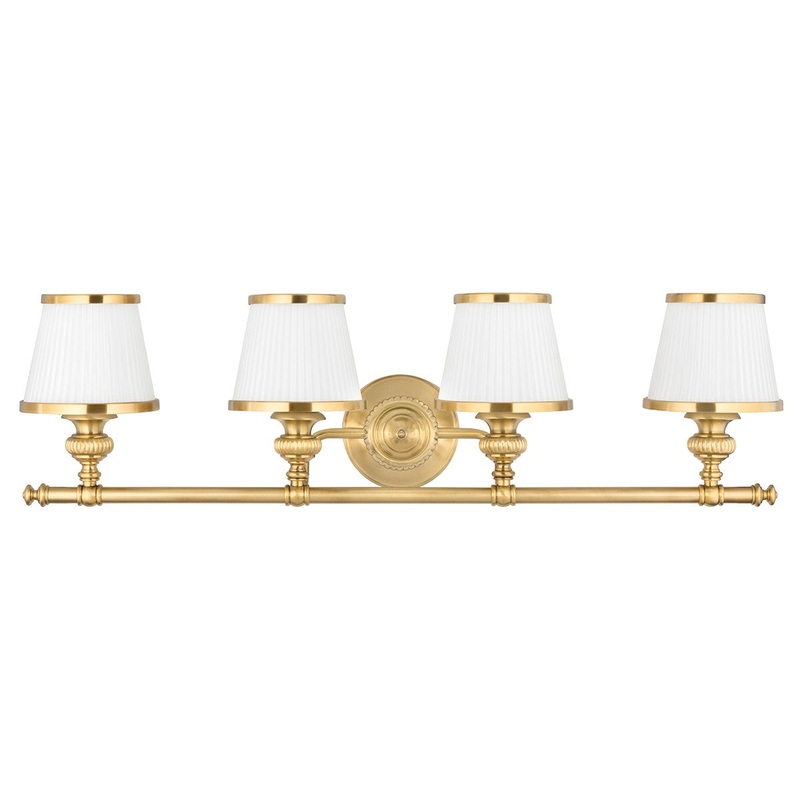 Hudson Valley 2004-FB Milton Four Light Bath Bracket, Flemish Brass