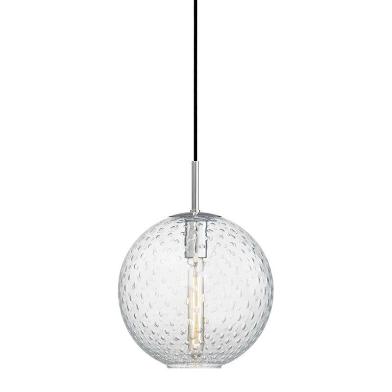 Hudson Valley 2010-PC-CL Rousseau One Light Pendant, Polished Chrome (Discontinued)